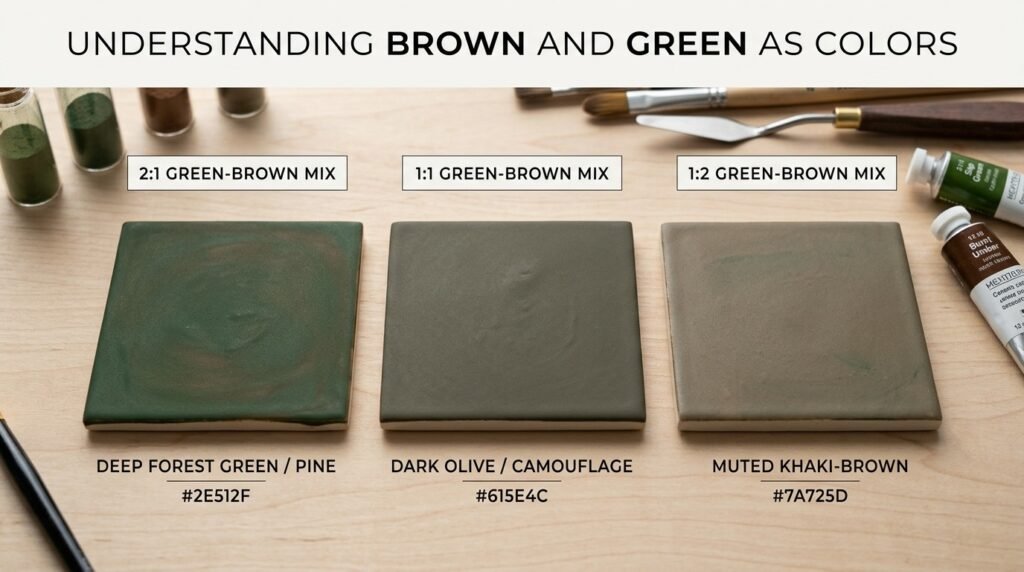 What Color Do You Get When You Mix Brown and Green Paint?