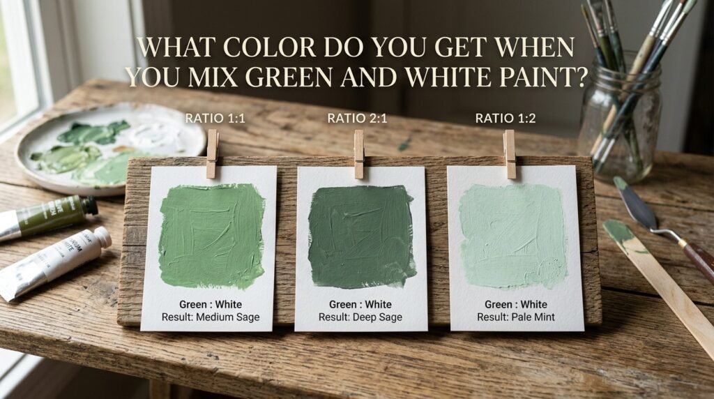 What Color Do You Get When You Mix Green and White Paint?