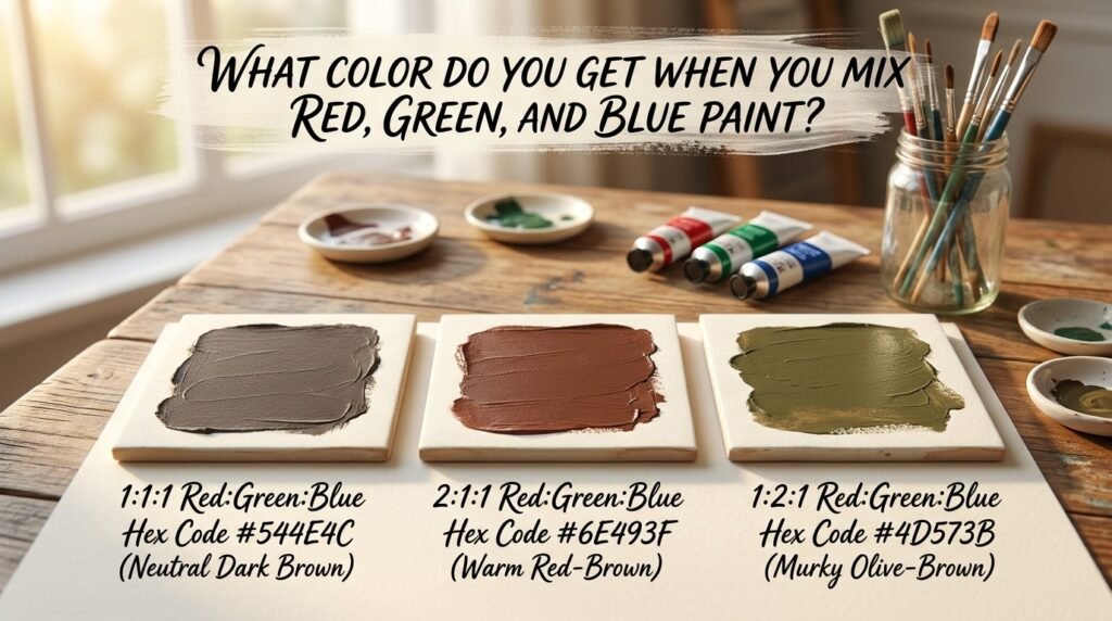 What Color Do You Get When You Mix Red, Green, and Blue Paint?