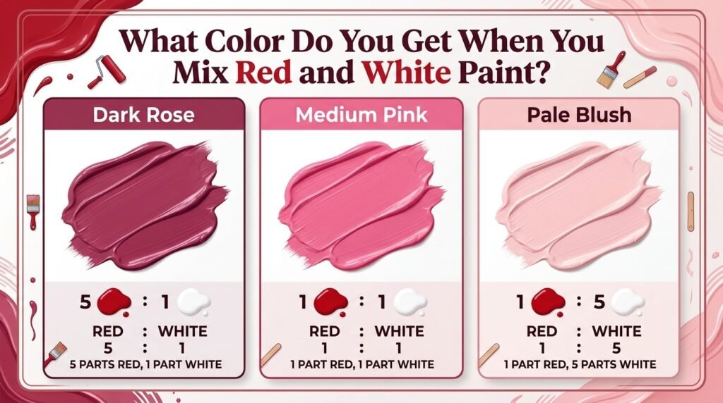 What Color Do You Get When You Mix Red and White Paint?