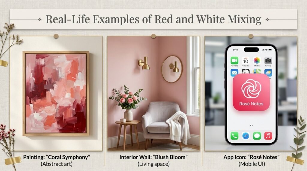 Real-Life Examples of Red and White Mixing