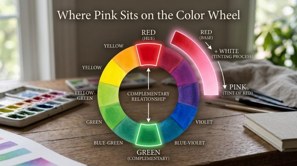 Where Pink Sits on the Color Wheel