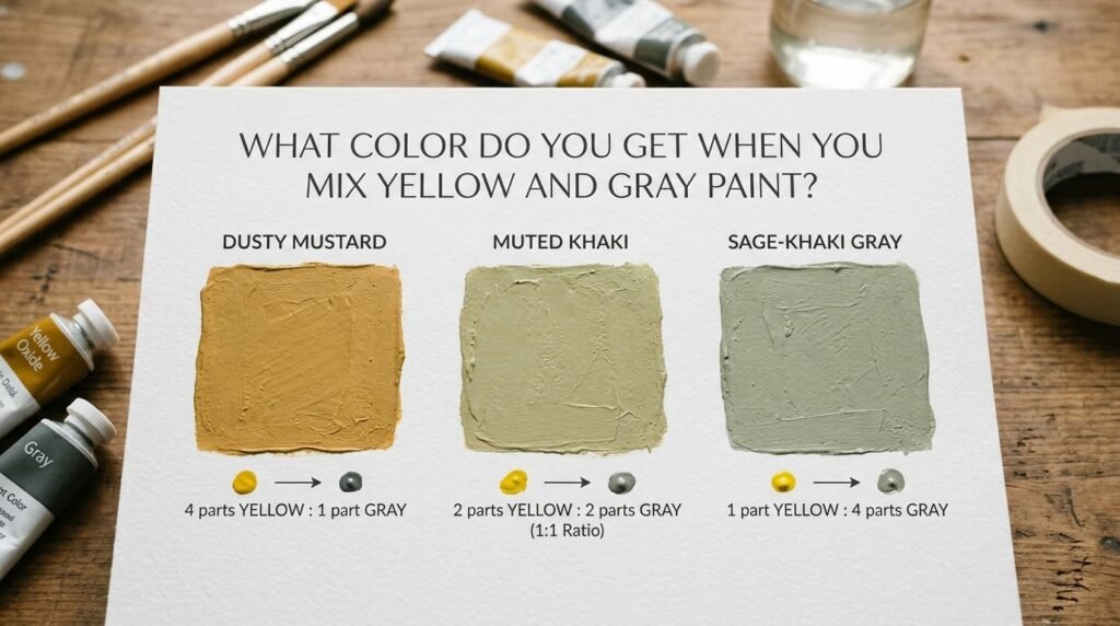 What Color Do You Get When You Mix Yellow and Gray Paint?