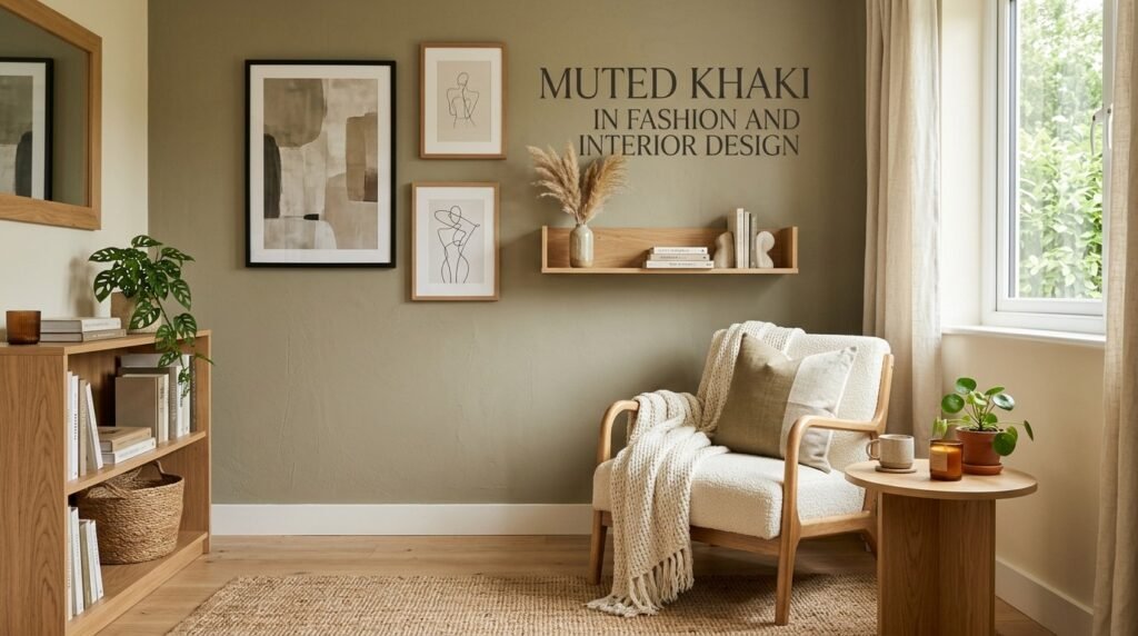 Muted Khaki in Fashion and Interior Design