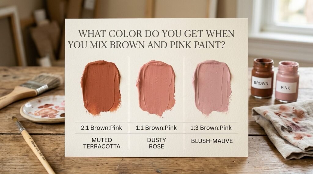 What Color Do You Get When You Mix Brown and Pink Paint?