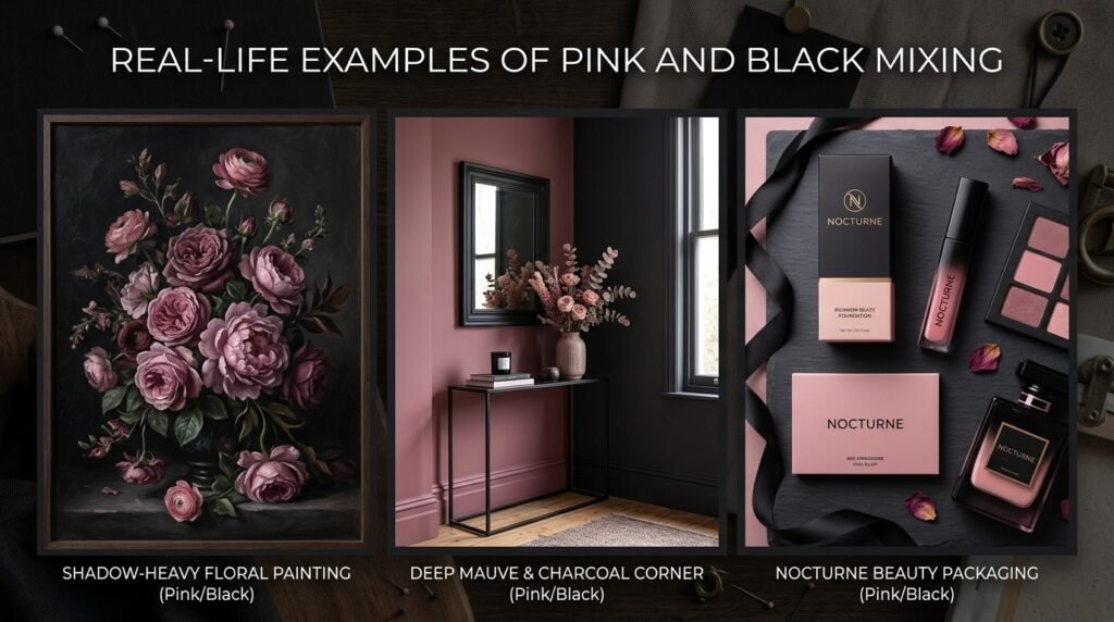 Real-Life Examples of Pink and Black Mixing