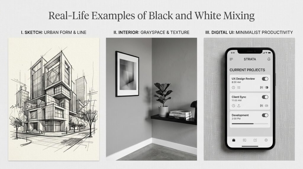 Real-Life Examples of Black and White Mixing