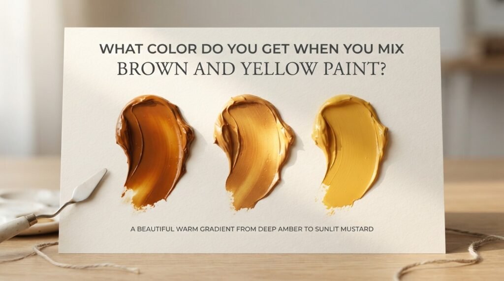 What Color Do You Get When You Mix Brown and Yellow Paint?