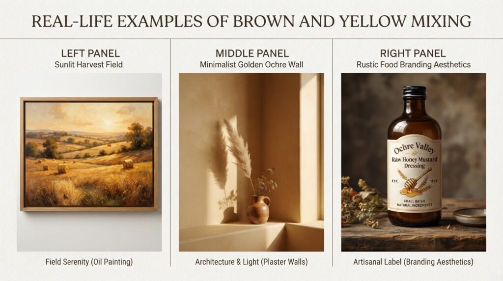 Real-Life Examples of Brown and Yellow Mixing