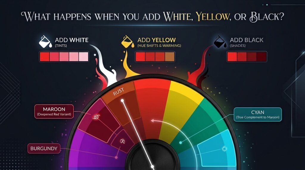 What Happens When You Add White, Yellow, or Black?