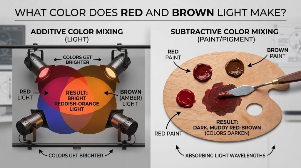 What Color Does Red and Brown Light Make?