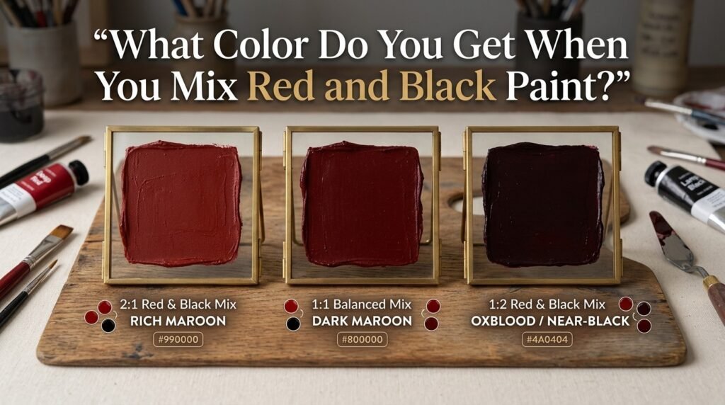 What Color Do You Get When You Mix Red and Black Paint?