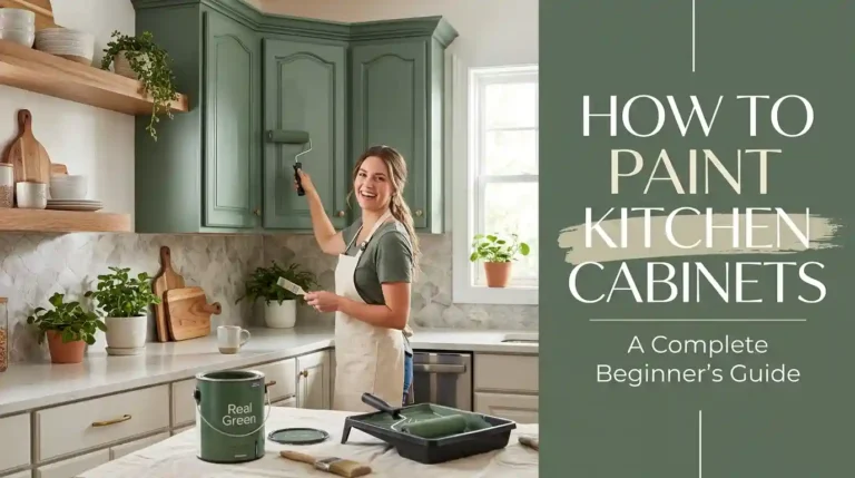 How to paint kitchen cabinets with a step-by-step beginner-friendly process