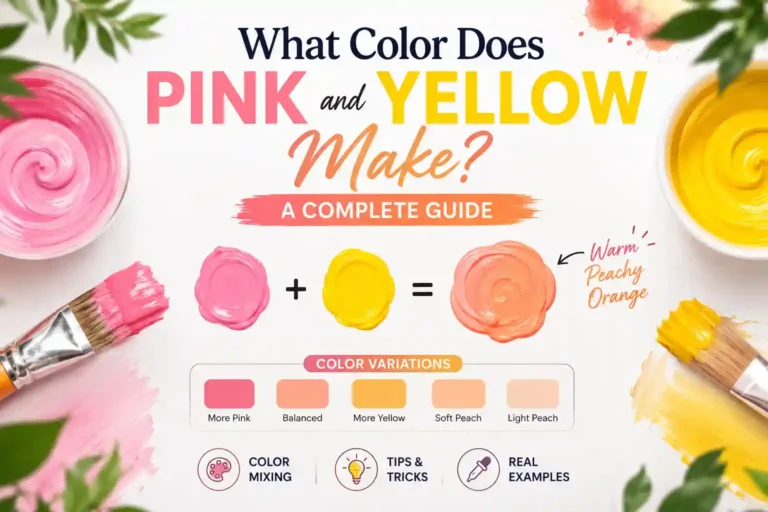 Pink and yellow paint mixed together to create a warm peachy orange color