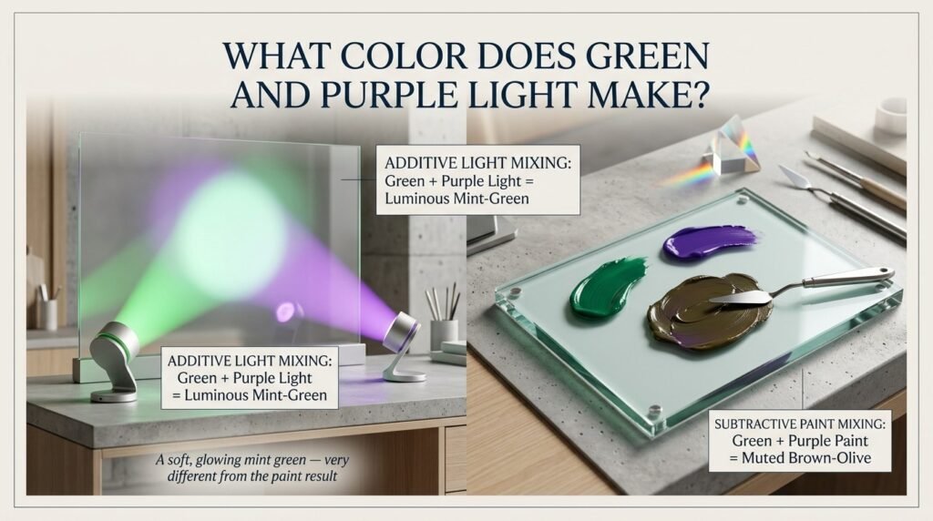 What Color Does Green and Purple Light Make?