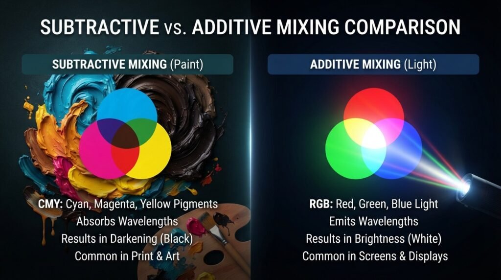 Subtractive vs. Additive Mixing Comparison