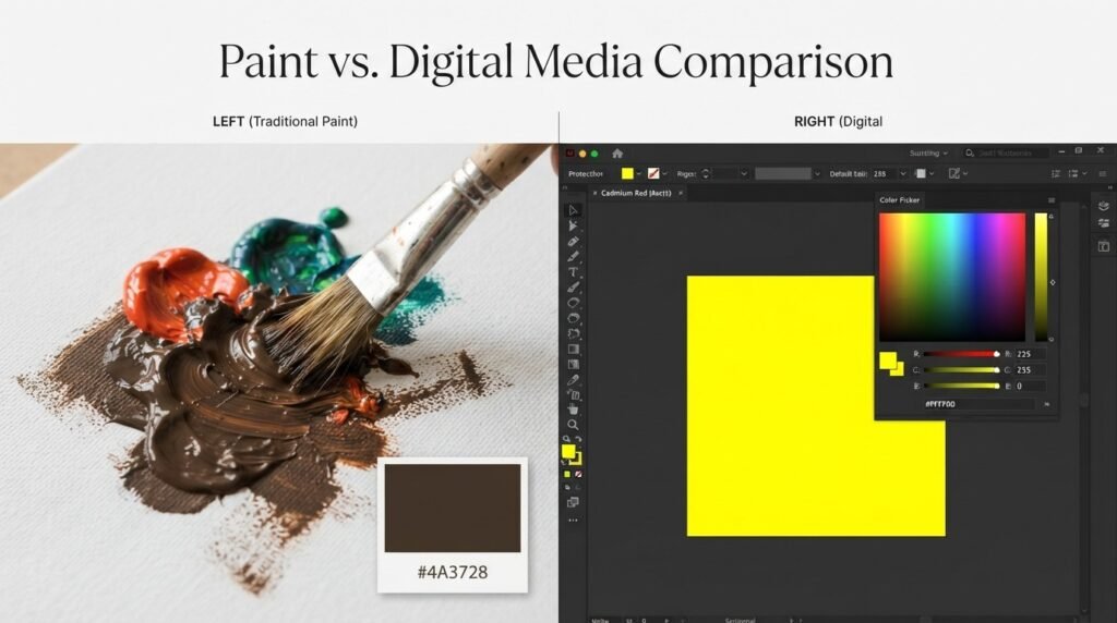 Paint vs. Digital Media Comparison