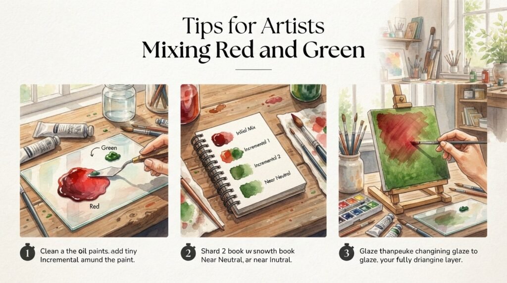 Tips for Artists Mixing Red and Green