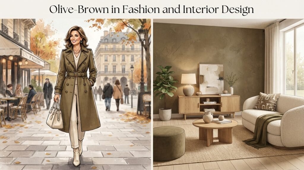 Olive-Brown in Fashion and Interior Design