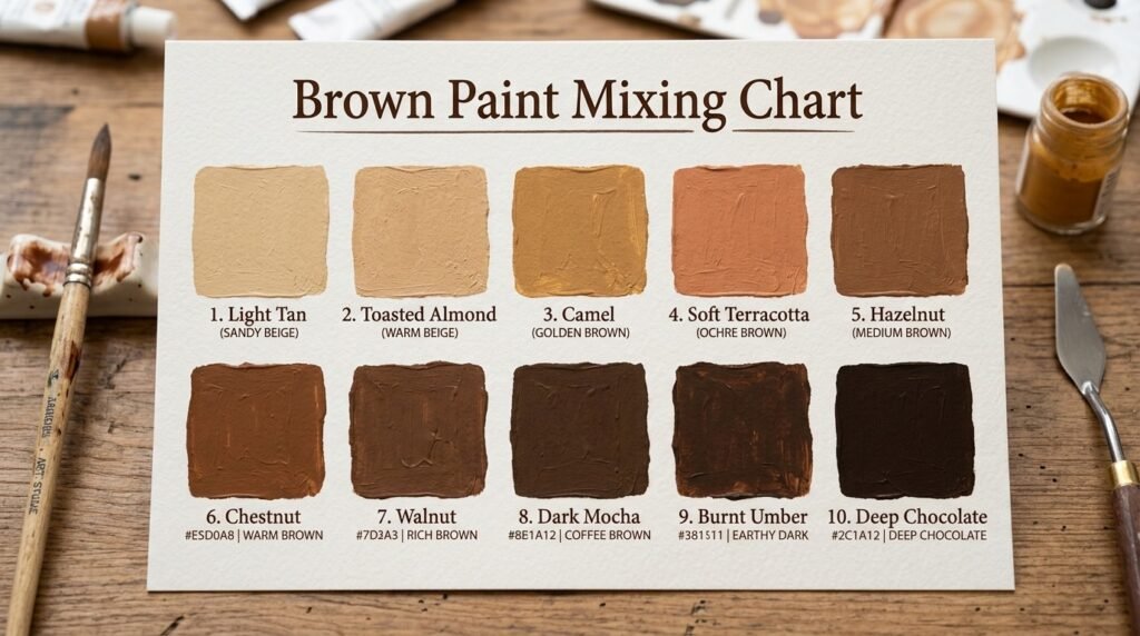 Brown Paint Mixing Chart