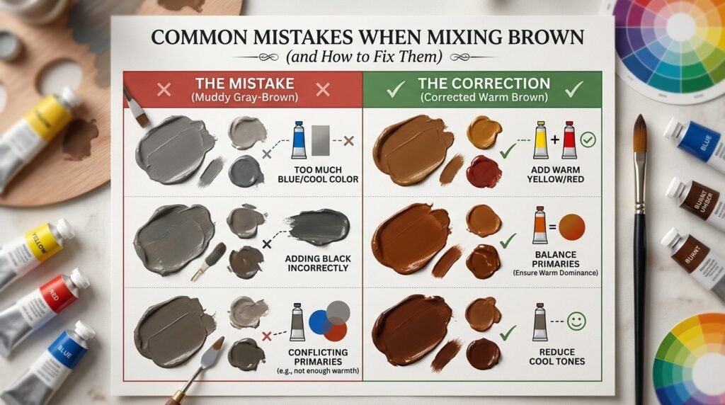 Common Mistakes When Mixing Brown (and How to Fix Them)