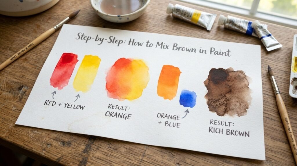 Step-by-Step: How to Mix Brown in Paint