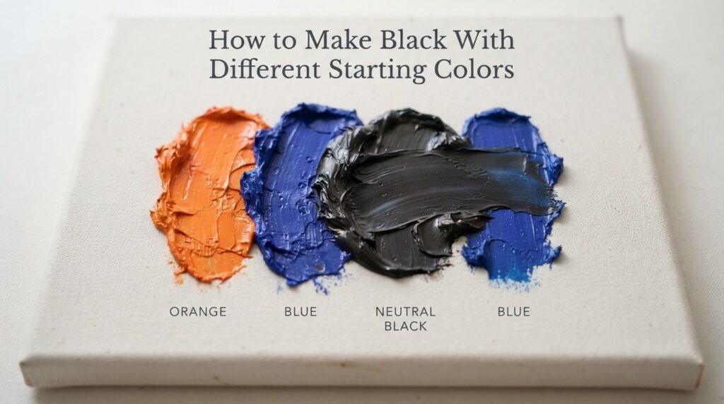 How to Make Black With Different Starting Colors