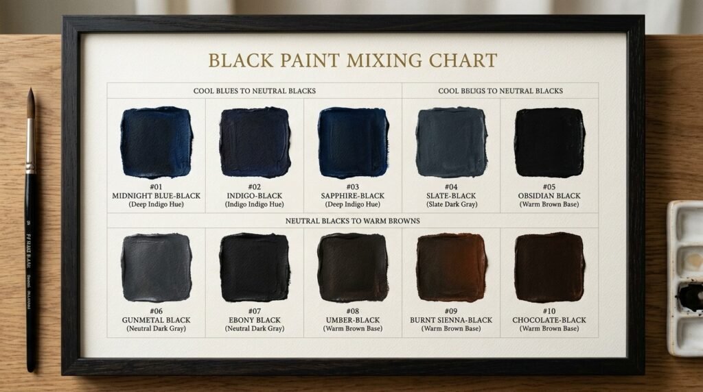Black Paint Mixing Chart