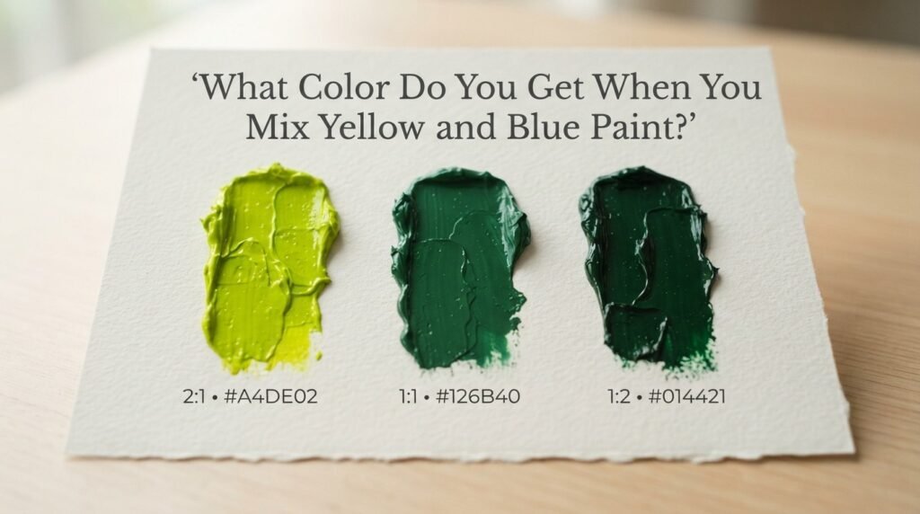 What Color Do You Get When You Mix Yellow and Blue Paint?
