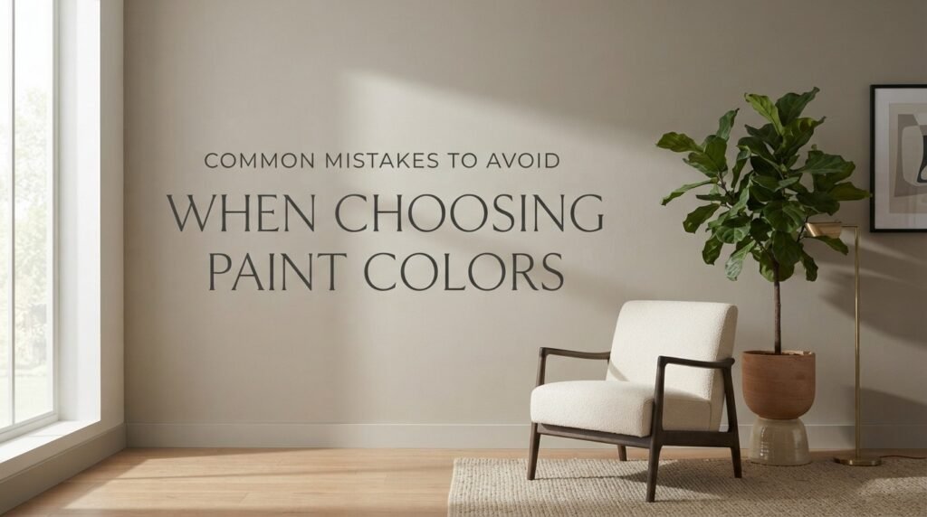 Common Mistakes to Avoid When Choosing Paint Colors