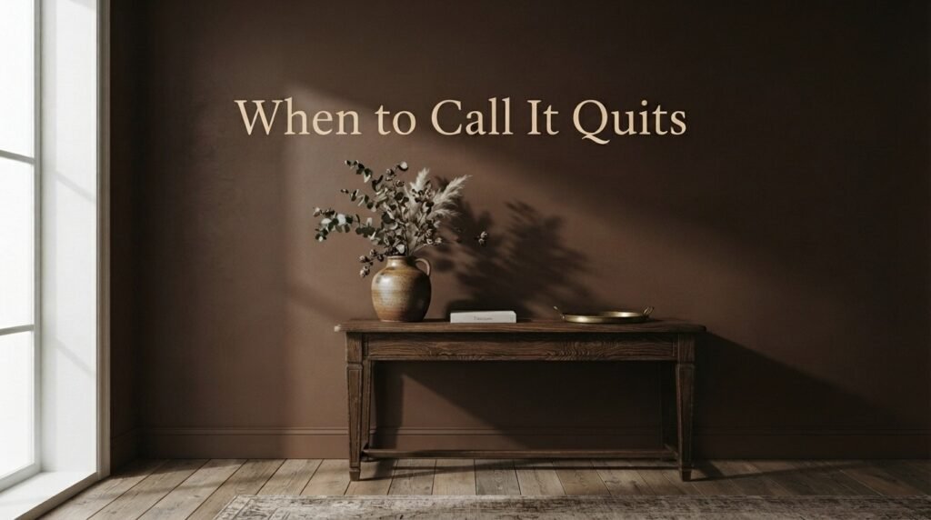 When to Call It Quits