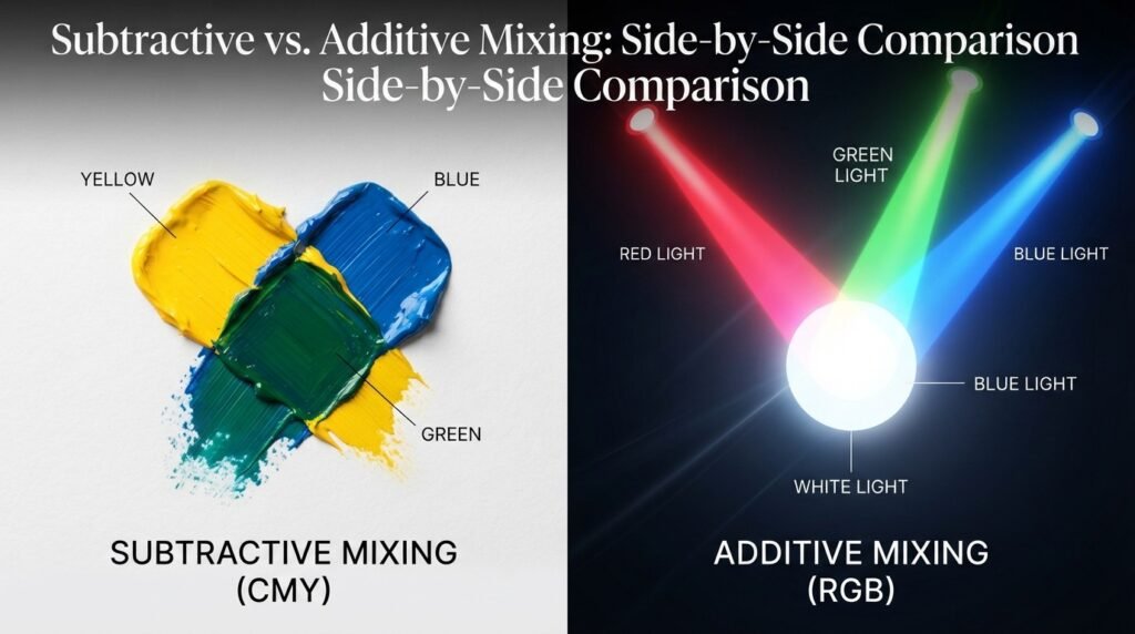 Subtractive vs. Additive Mixing: Side-by-Side Comparison