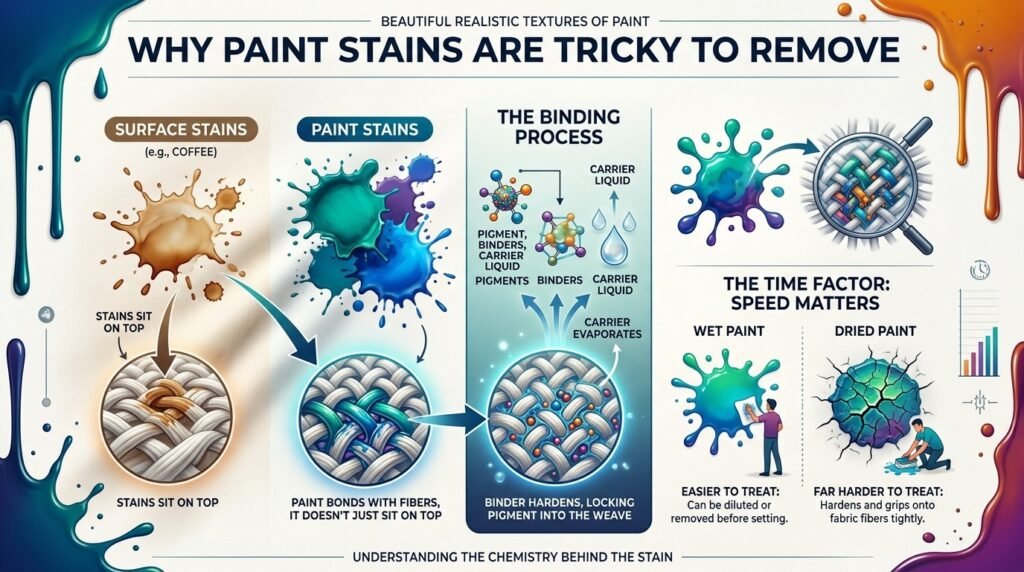 Why Paint Stains Are Tricky to Remove