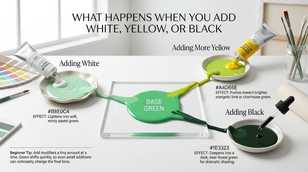 What Happens When You Add White, Yellow, or Black