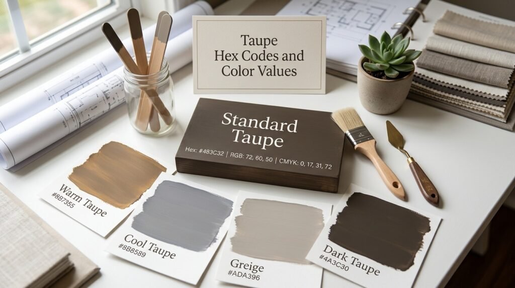 Taupe Hex Codes and Color Values