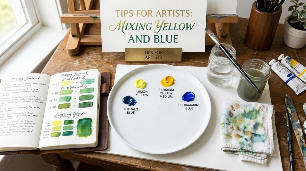 Tips for Artists Mixing Yellow and Blue