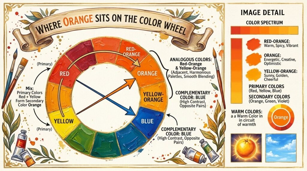 Where Orange Sits on the Color Wheel
