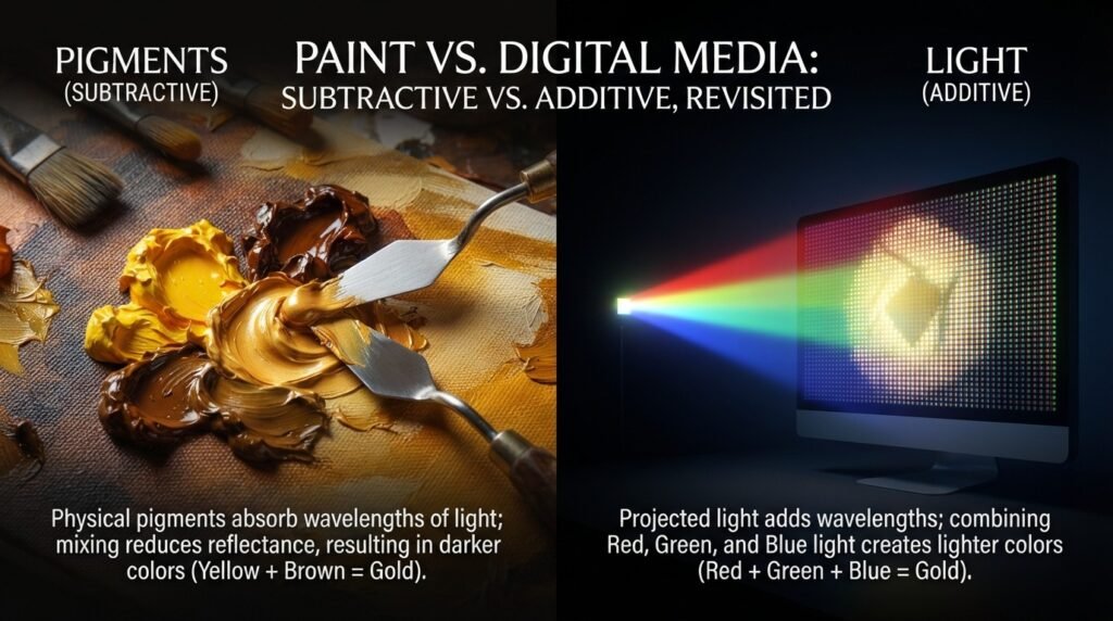Paint vs. Digital Media: Subtractive vs. Additive, Revisited