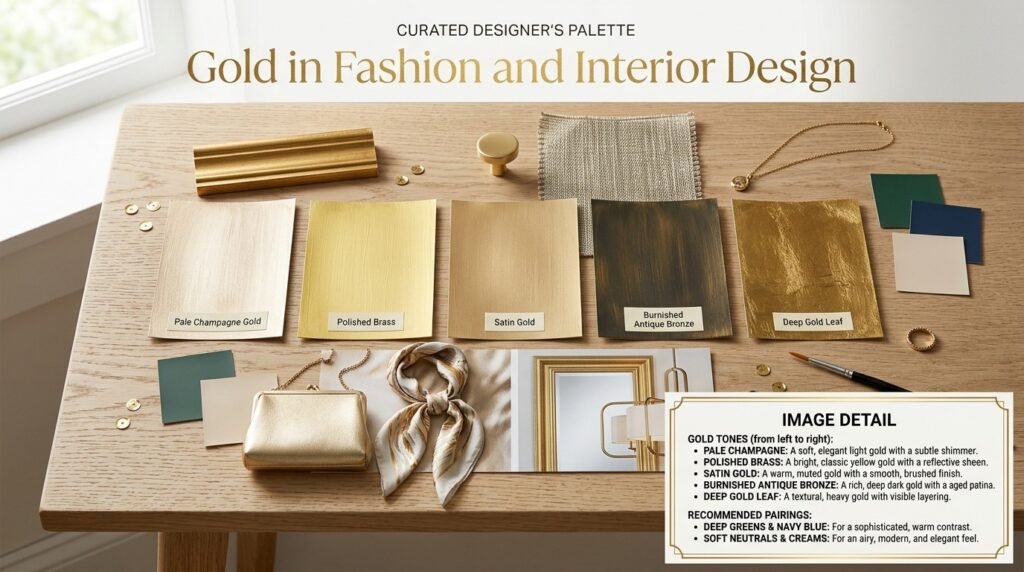 Gold in Fashion and Interior Design