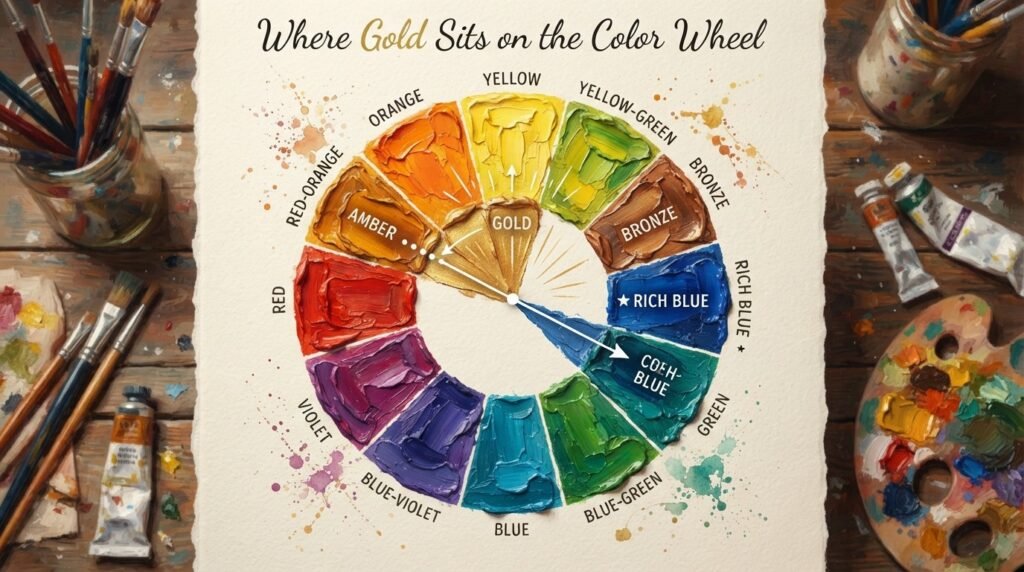 Where Gold Sits on the Color Wheel