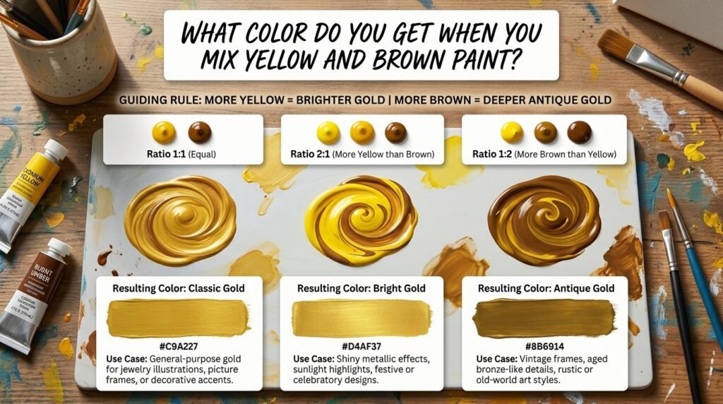 What Color Do You Get When You Mix Yellow and Brown Paint?