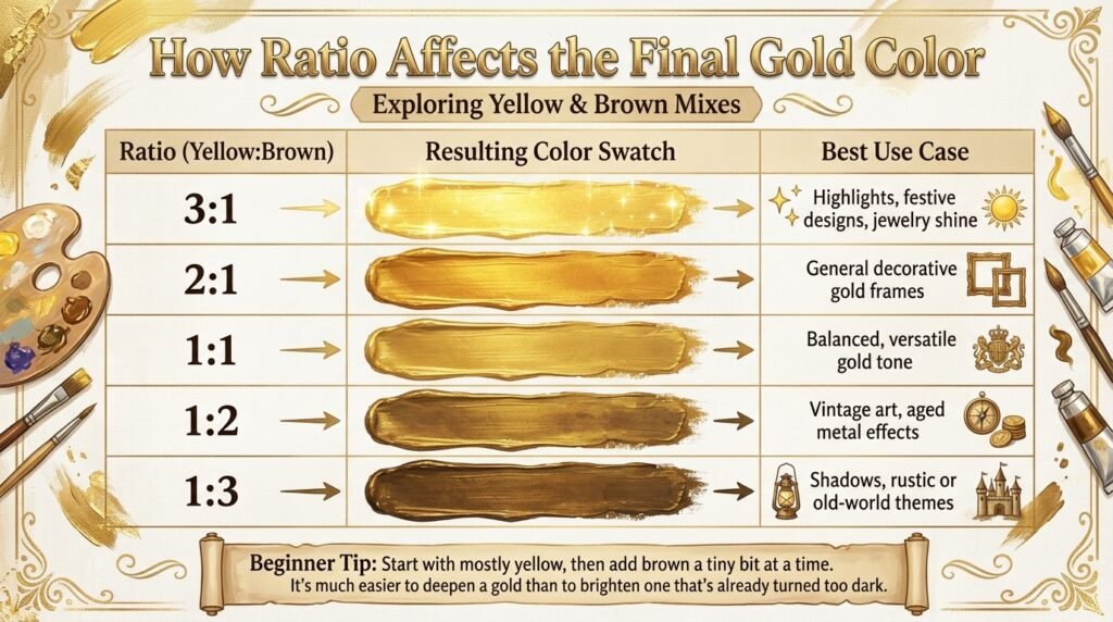 How Ratio Affects the Final Gold Color