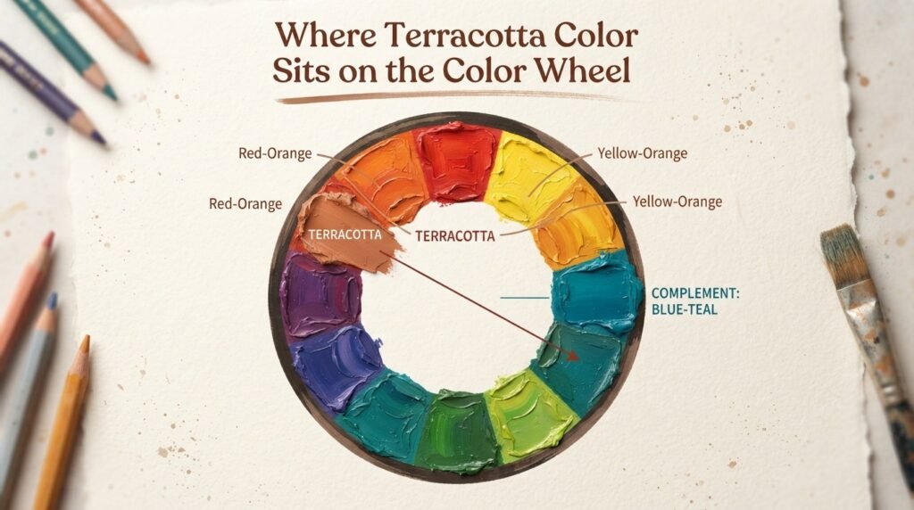 Where Terracotta Color Sits on the Color Wheel