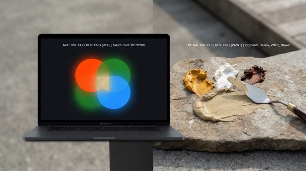 Additive (RGB) vs. Subtractive (Paint) Mixing