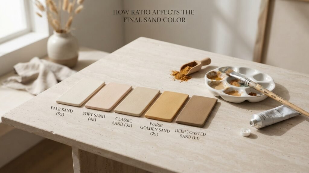 How Ratio Affects the Final Sand Color
