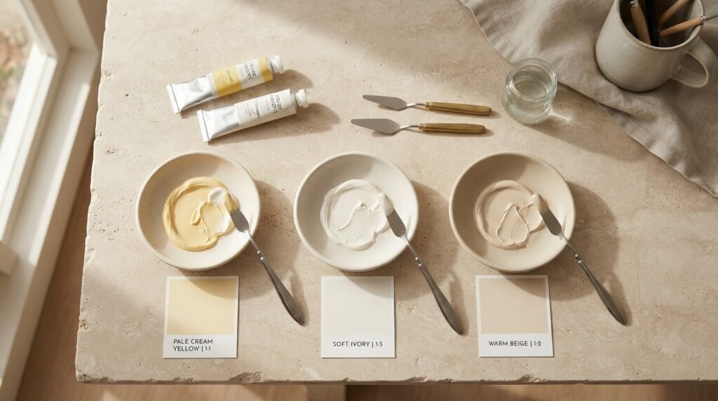 What Color Do You Get When You Mix Yellow and White Paint?