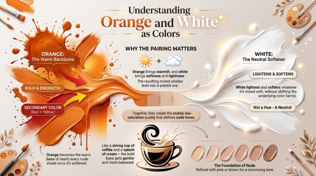Understanding Orange and White as Colors
