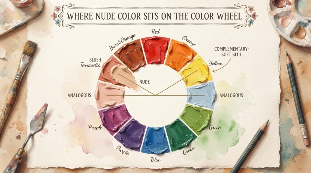 Where Nude Color Sits on the Color Wheel