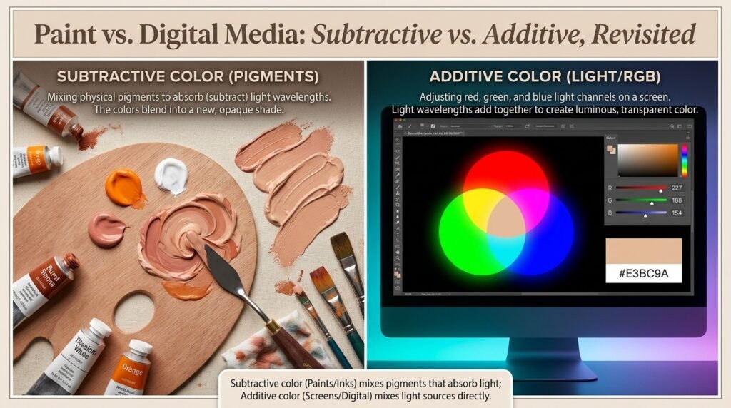 Paint vs. Digital Media: Subtractive vs. Additive, Revisited