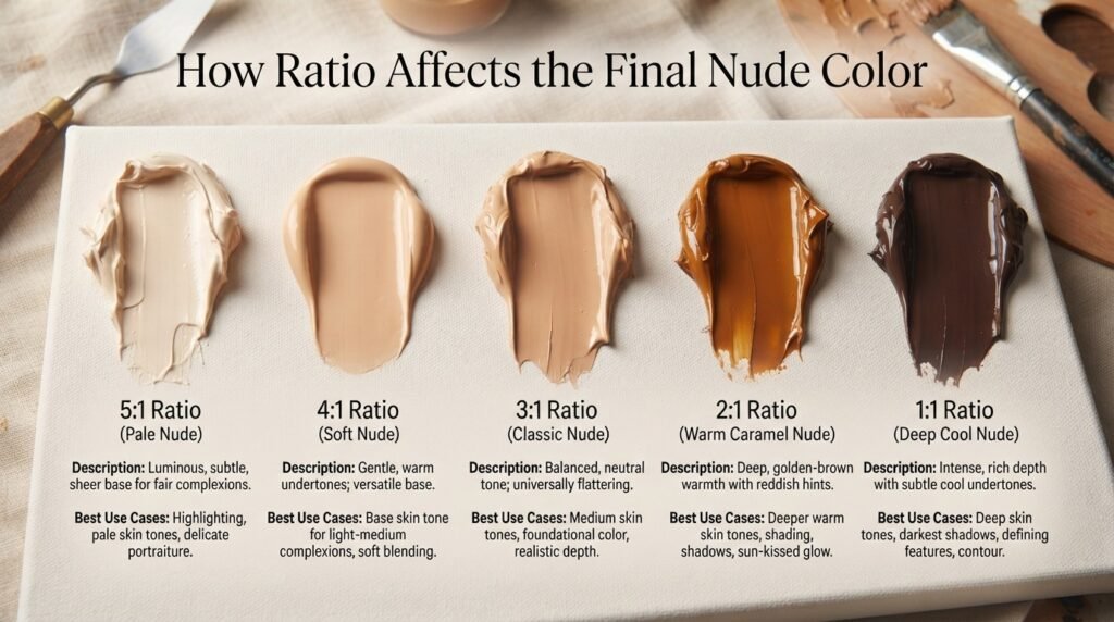 How Ratio Affects the Final Nude Color